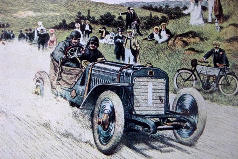 Carte Postale Ancienne France - Course Automobile Léon Théry Voiture Richard Brasier
