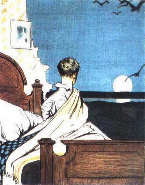 Edward HOPPER (1862-1867)  Boy and Moon 55,6 x 37 cm.JPG