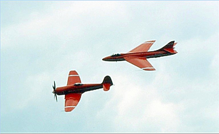 Hawker Sea Fury  FB11 en RAF Greenham Common 1981 foto Steve Ryle